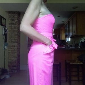 Pink J Crew strapless dress